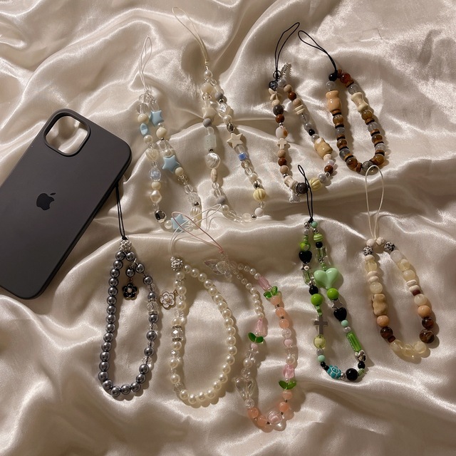 High-Value Appearance Simple Creative Mobile Phone Case Lanyard Hanging Decoration Ceramic Imitation Pearl Mobile Phone Chain
