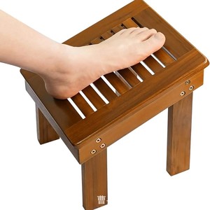 Cross-border creative wooden <b>bathroom</b> lift <b>stool</b>, <b>bathroom</b> bench, family toiletries storage rack, wooden <b>bathroom</b> footstool - Product Image 3