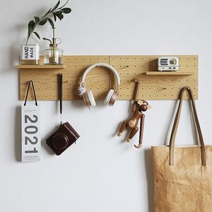 Modern Simple Modular <b>Shelves</b> Storage Organizer Pegboard Wooden Wall Pegboard Wall Storage Holder - Product Image 1