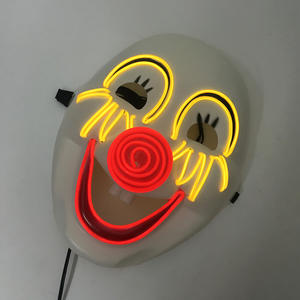 Máscara de payaso LED divertida con cara de risa brillante para adultos y niños, mascarada intermitente, decoración de eventos para Halloween, bufón, Cosplay - Product Image 1