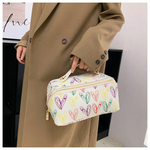 Bolsa de cosméticos de mano de moda, bolso de almacenamiento de cosméticos de gran capacidad, bolsa de lavado conveniente, bolsa de cosméticos para mujer con estampado - Product Image 1