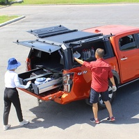 Benext Auvent de camionnette en aluminium pour cuisine extérieure, couverture rigide en alliage d'aluminium pour Isuzu Ranger Hilux Tacoma Navara Tundra