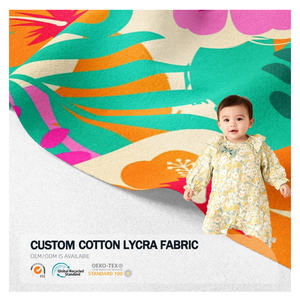 New Fashion Skinly 4 Way Stretch Soft Children Custom Print Cotton Ly Cra Fabric Spandex Jersey Fabric - Product Image 1