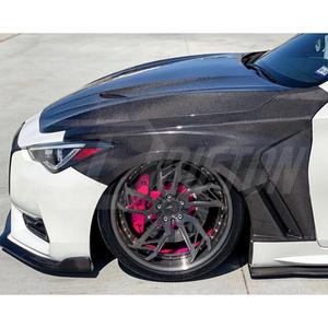 บังโคลนหน้าคาร์บอนไฟเบอร์แบบ Vented V3 สำหรับ Infiniti Q60 ปี 2016-2022 - Product Image 3