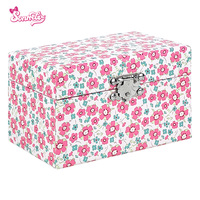 Yiyu Custom Paper Muziekdoosjes Groothandel - Roze Bloemrijk Ballet Thema Sieradendoosje, OEM/ODM Custom Figuren/Liedjes/Binnenruimte