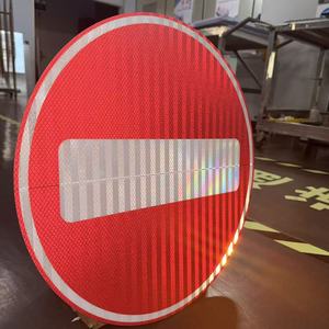 Segnale di Proibizione di Passaggio ASTM D4956 ad Alta Intensità Riflettente Prismatica, Segnale Stradale in Alluminio Rosso e Bianco, Segnale di Avvertimento Limite di Velocità e Lenta Sosta - Product Image 3