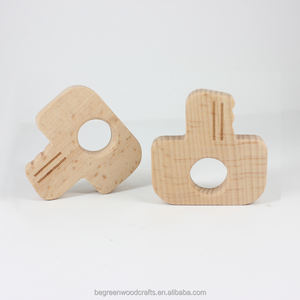 Mordedor de Madera de Haya Natural Orgánica <span class=keywords><strong>para</strong></span> Bebés, Diseño de Animal en Forma de Llave, Alivio del Dolor, Collar y Pulsera DIY, Cuentas <span class=keywords><strong>para</strong></span> Dentición - Product Image 1