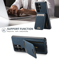 Étui de téléphone SUTENI pour Samsung S26 Ultra avec support et porte-cartes, texture givrée effet litchi, en similicuir de luxe pour S25 Plus S24 S23 S22