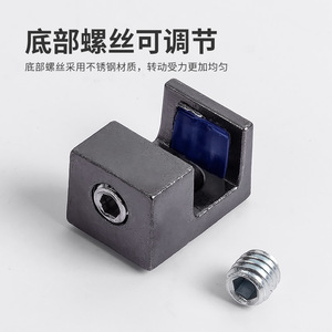 Abrazadera de vidrio de acero para estanterías, conector de soporte duradero de aleación de zinc con niquelado, accesorio de ferretería - Product Image 5