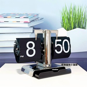 European Creative <b>Retro</b> <b>Flip</b> Down Page Desktop <b>Clock</b> Automatic Mechanical <b>Flip</b> Table <b>Clock</b> for Home Decor Desk & Table <b>Clocks</b> - Product Image 2