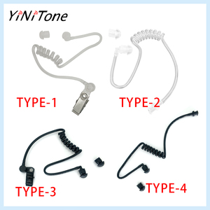 Pengganti Earplug Tabung Udara Akustik Hitam/Transparan In-Ear Universal Berkualitas Tinggi untuk Headset Radio Dua Arah Walkie Talkie - Product Image 2