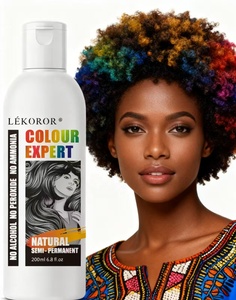 Sans alcool sans <span class=keywords><strong>peroxyde</strong></span> acide semi-permanent perruque de cheveux humains couleur de teinture pour les cheveux - Product Image 3