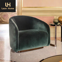 Italie Style nordique salon canapé chaise lumière luxe fauteuil moderne Simple velours unique chaise de loisirs