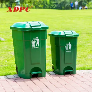 Mobiler 50L 70L Müll abfall Papierkorb Pedal Mülleimer auf Rädern