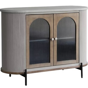 HOT Selling Contemporary Storage Stainless Steel Base Marble Top Wood Display <strong>Kitchen</strong> <strong>Sideboard</strong> <strong>Cabinets</strong> - Product Image 1