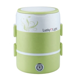 Electric stainless steel lunch box new heating double layer student lunch box