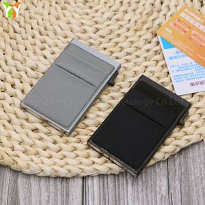 Minimalist Slim <b>Metal</b> <b>Wallet</b> With Button Closure Rfid Blocking Lycra Pocket for Id and Money Credit Card Holder - Product Image 4