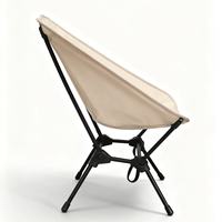 Chaise de camping portable moderne à cadre carré en fer - Pliable et légère pour le camping et les pique-niques