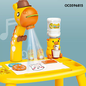 Jouets de table à <span class=keywords><strong>dessin</strong></span> avec projecteur d'apprentissage de <span class=keywords><strong>girafe</strong></span> mignonne pour enfants avec musique - Product Image 2