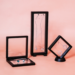 Scatola sospesa in plastica 3D per gioielli con display USB custodia per imballaggio di gioielli cornice galleggiante scatole a membrana per levitazione in PET con supporto - Product Image 2