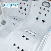 JOYEE Spa extérieur de luxe à 4 places, bain à remous haut de gamme en acrylique Aristech avec système de contrôle Gecko pour jardin
