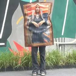 Disfraces de mascota divertidos de Van Gogh y Mona Lisa que incluyen tocados y pinturas colgantes para fiestas de Halloween y Carnaval - Product Image 3