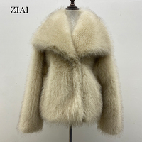 Manteau en fausse fourrure tendance pour femmes, veste en fausse fourrure personnalisée pour l'hiver, manteau en fausse fourrure chaud pour femmes