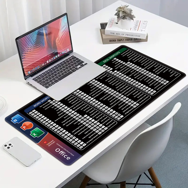 2026 Factory Hotsale XXL Computer Natural Rubber Gaming Mouse Pad Soft Keyboard Customised Nonslip Keyboard Shortcut Mousepad