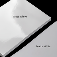 Étiquette autocollante imperméable blanche brillante en PP, imprimée numériquement à jet d'encre, personnalisée, découpée, pour emballage, feuilles, bougies et artisanat