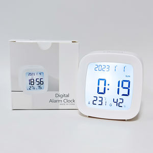 เครื่องวัดอุณหภูมิและความชื้นดิจิตอลแบบมีไฟพื้นหลัง พร้อมนาฬิกาปลุก ไฮโกรมิเตอร์ เครื่องบันทึกข้อมูลการหมักปุ๋ยขนาดเล็ก  เซ็นเซอร์วัดอุณหภูมิและความชื้นแบบมินิ - Product Image 6