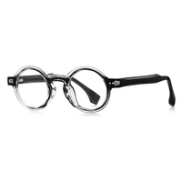 Lunettes anti-lumière bleue TR CP rondes pour femmes et hommes, lunettes optiques tendance