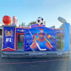 Outdoor kids playzone commercial bounce <b>house</b> combo <b>inflatable</b> bouncy castle sport stadium playground - Product Image 2