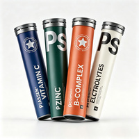 Tube de comprimés effervescents en aluminium avec impression de logo personnalisée pour l'emballage de compléments vitaminiques