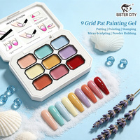 Gel de Peinture Pat Pat Marque Privée, Logo Personnalisé, 9 Couleurs, Kit de Vernis à Ongles Gel Pat Dégradé Soak Off pour Salon et DIY Nail Art