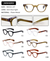 Gafas de Acetato de Alta Calidad con Lentes Transparentes en Forma de Diamante, Unisex, para Hombre y Mujer, Gafas Ópticas