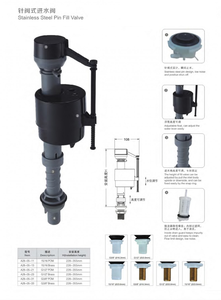 Phòng tắm Shank đầu vào nhà vệ sinh công cụ Float có thể điều chỉnh tuôn ra đẩy nút nước van nhà vệ sinh bồn chứa nước điền van đầu vào - Product Image 5