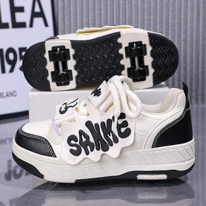 Shake Pink White Sneakers Women Sporty <b>Round</b> Toe Lace up Rubber Outsole All Seasons Synthetic Upper <b>Cushioned</b> 3D Printed - Product Image 4