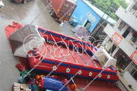 Campo de fútbol inflable juego pie cosida a campo de fútbol inflable juego comercial