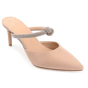 New Women's Elegant Fashion Heeled Sandals Pointed <b>Toe</b> <b>Closed</b> <b>Toe</b> Slingback With Rhinestone Thin <b>Heel</b> for Party Wedding Office - Product Image 2