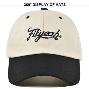 Casquette de baseball hip-hop non structurée en coton bicolore à 6 panneaux, broderie 3D de haute qualité, personnalisable par le fabricant, avec logo d'équipe - Product Image 2