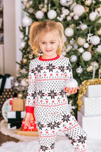 Christmas <b>Matching</b> Family Pajamas Set <b>Long</b> Sleeve Knitted Cotton Print Winter Sleepwear Full Length Cozy Homewear - Product Image 2