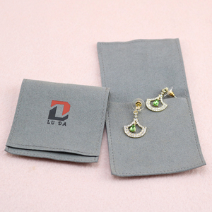 8*8 cm Custom Luxury Microfiber Jewelry Pouch Suede Bag <b>Envelope</b> Velvet Pouch for Jewelry Package Necklace Packaging <b>Gift</b> Bag - Product Image 4