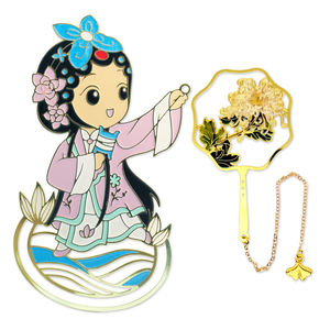 Marque-pages en métal personnalisés, promotionnels, plaqués or, avec pompons, vierges, animaux 3D, émaillés, mignons, pour sublimation - Product Image 2