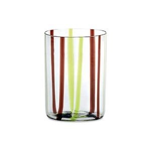 Bicchiere in vetro Tirache di <span class=keywords><strong>Murano</strong></span> a strisce sfumate multicolori di massa estetica italiana - Product Image 6