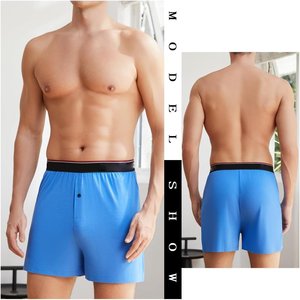 Men's Boxer Briefs Bamboo <strong>Rayon</strong> Breathable and Cool Men's Boxer Shorts with Button Fly - Product Image 2
