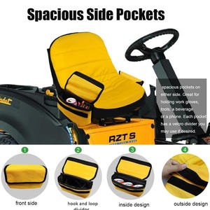 Housse de siège de tracteur de <span class=keywords><strong>tondeuse</strong></span> à gazon imperméable en matériau Oxford avec coussin de siège de porte-boisson latéral - Product Image 5