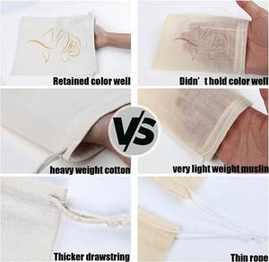 Bolsas de Regalo Pequeñas de Algodón, Muselina y Lino Reutilizables para Joyería, Artículos para el Hogar, Banquetes Navideños, Venta al Por Mayor - Product Image 4