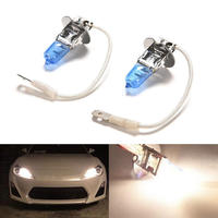 Ampoule halogène H3 55W Super White 5200K Haute intensité (12V) Ultra lumineuse pour phares antibrouillard et feux de conduite 100W en option