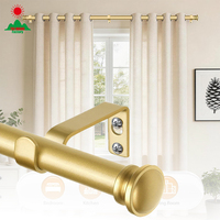 Barra de Cortina de Madera de Nogal de Alta Calidad, Barra de Cortina de Madera Clara, Decoración Natural para el Hogar, Diseño de Ventanas, Nuevo