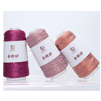 50g Fancy Yarn High Tenacity Glittering Gold Silver Metallic Thread Holiday Decor Wedding Accessories Weaving Embroidery